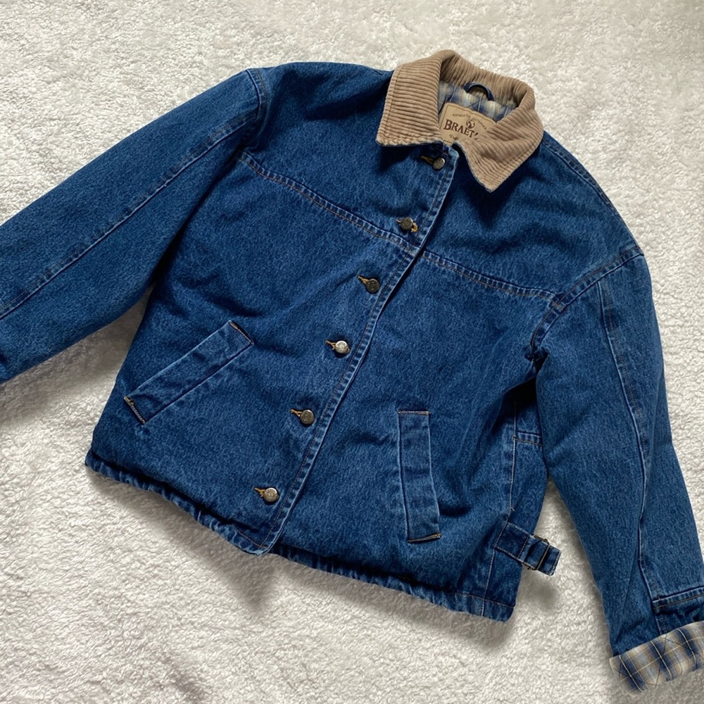 Braetan Vintage jean jacket with flannel inside